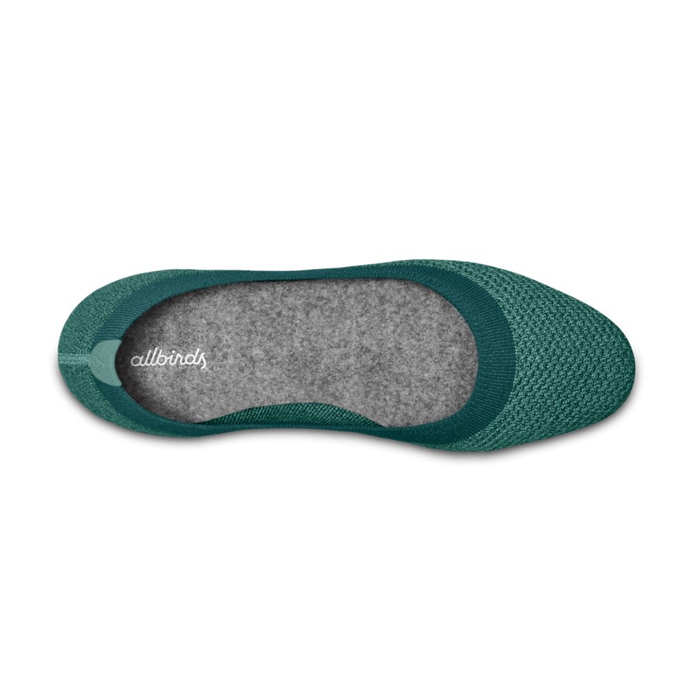 Allbirds Women\'s Flats Green - Tree Breezers - 39176ZALI